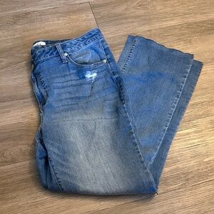 ARULA Blue Flare Leg Jeans